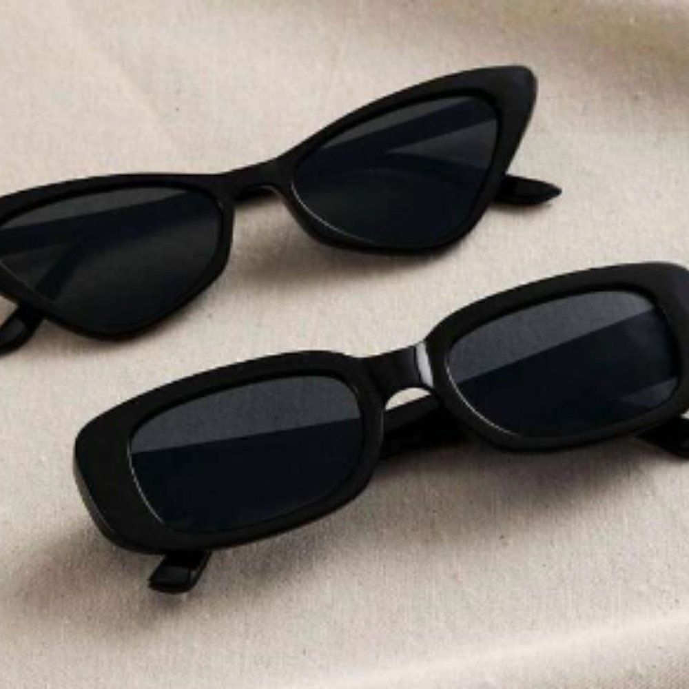 NWT, Black Cat Eye & Fashion Sunglasses, 2 Pack